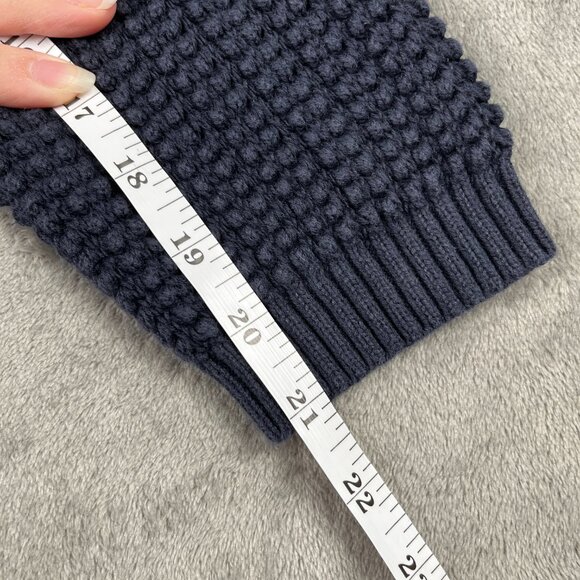 Liz Claiborne Chunky Knit V-Neck Sweater Women’s XLT Navy Preppy Academia Cozy - Picture 7 of 8